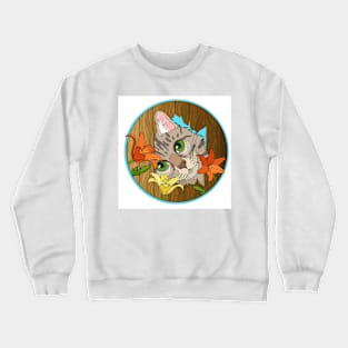 Garden Kitty Cat Crewneck Sweatshirt